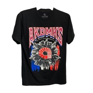 Akademiks T Shirt Jeanius  AKDMKS  Black  Tee Shirt 100% Cotton Size Medium